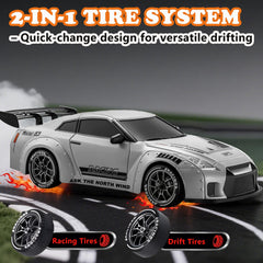 PIWIJOY RC Drift Car 2.4GHz remote shows smooth control.