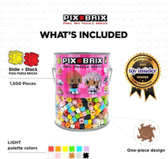 Pix Brix 12-color Light Palette offers vibrant hues for bold builds.