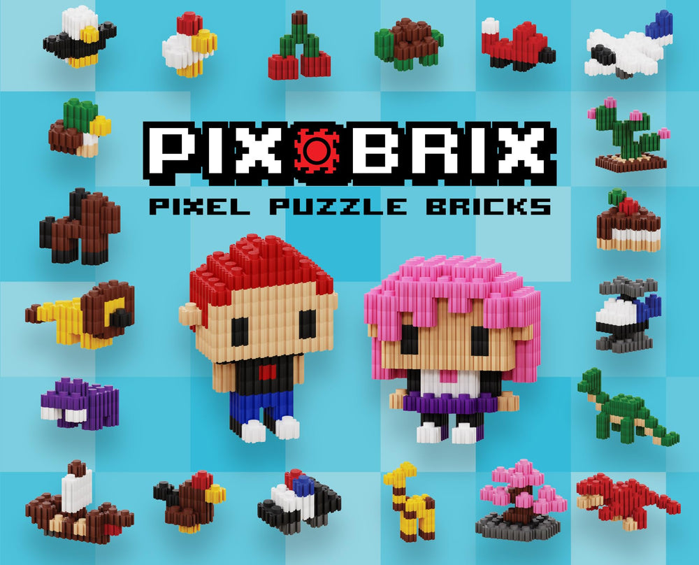 Pix Brix bricks interlock without a base plate for quick, portable builds.