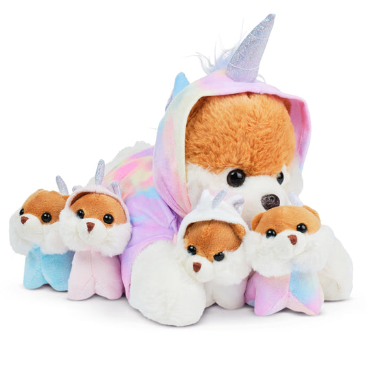 PixieCrush Bernese mommy with puppies tummy reveal, ideal for imaginative play and comforting hugs.