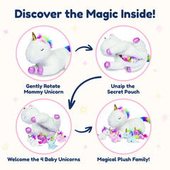 PixieCrush soft unicorn toy, travel-friendly companion for cozy trips and naps.