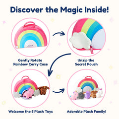 PixieCrush pink bunny plush, bright character for playtime and sharing.