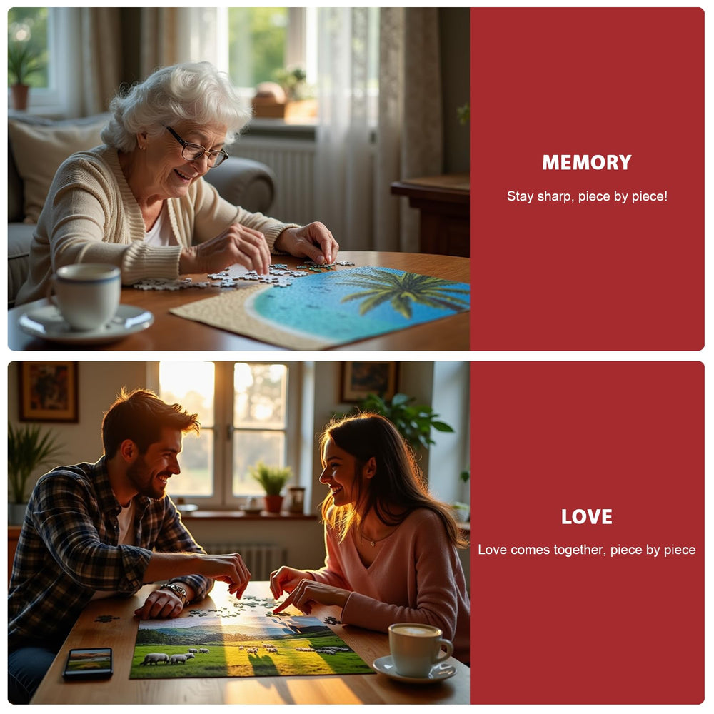 Pixlora night view puzzle, detailed design that supports engaging concentration.
