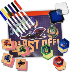 PJ Masks foam stampers add creative textures for playful shapes and quick art projects.