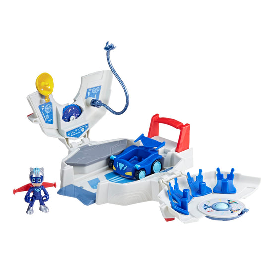 PJ Masks Power Heroes PJ Power Q playset headquarters scene for imaginative missions