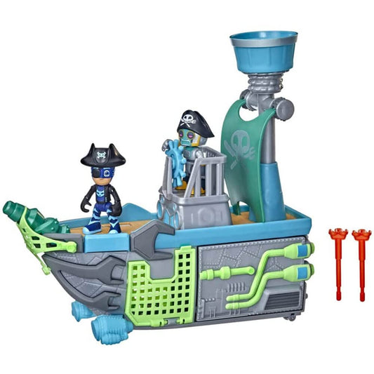 PJ Masks Sky Pirate Battleship playset in ship mode ready for action and imagination