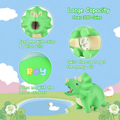 PJDRLLC Dinosaur Piggy Bank Gift Idea: perfect for birthdays and holidays.