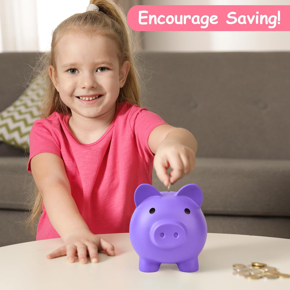 PJDRLLC piggy bank inside view with coins, showcasing storage capacity