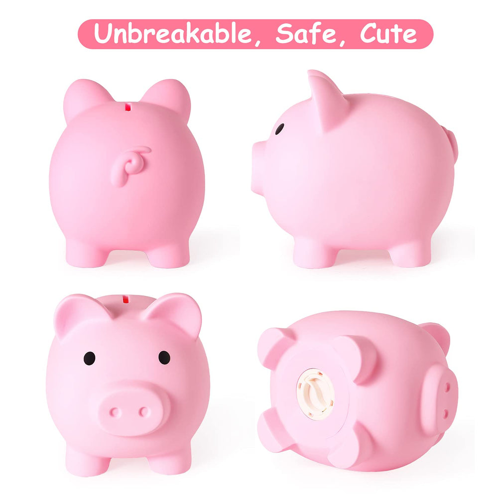 PJDRLLC pink piggy bank ideal gift for birthdays, holidays, and room decor.