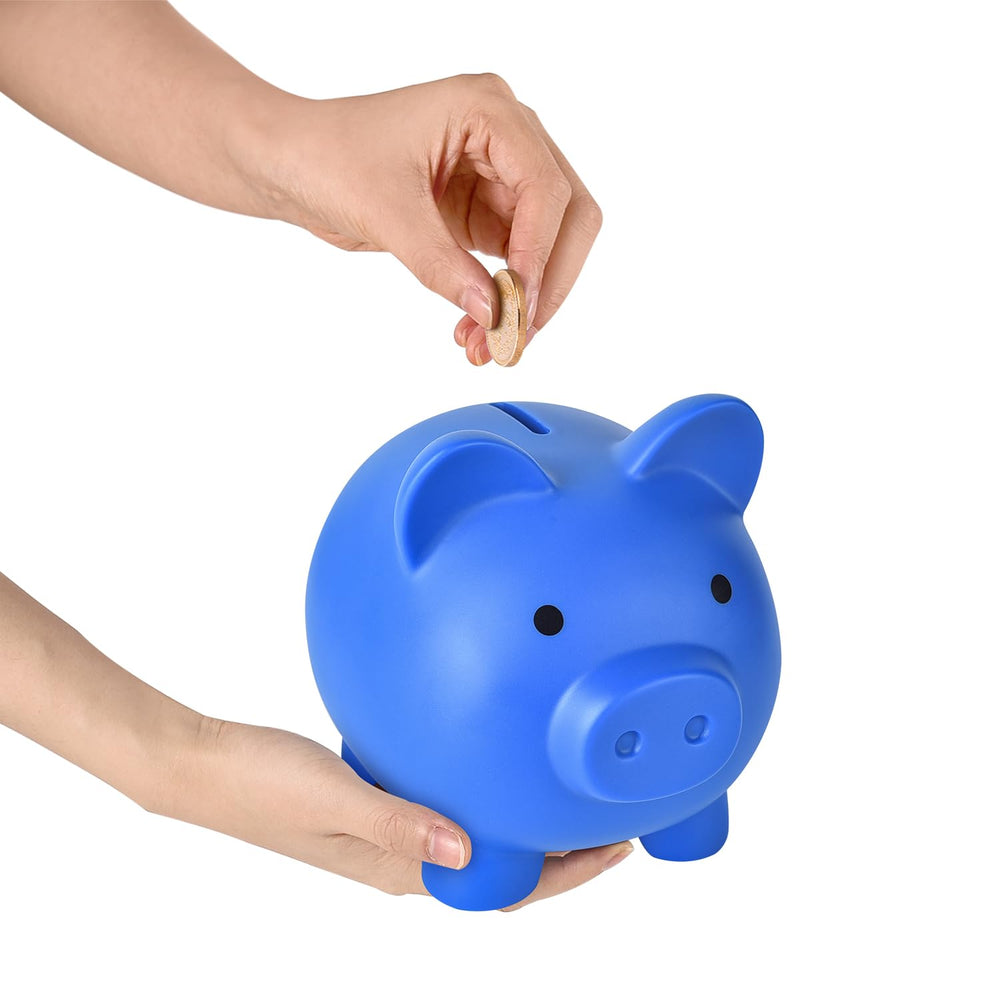 PJDRLLC piggy bank placed on a shelf or desk for easy access