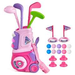 PJG toddler golf cart with accessories for easy outdoor play.