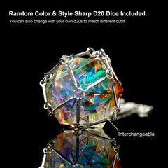 PJOY DND D20 necklace suitable as a Christmas gift or collectible