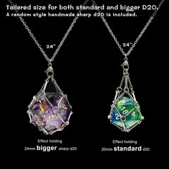 PJOY DND D20 necklace showcases a mystery color dice for unique style