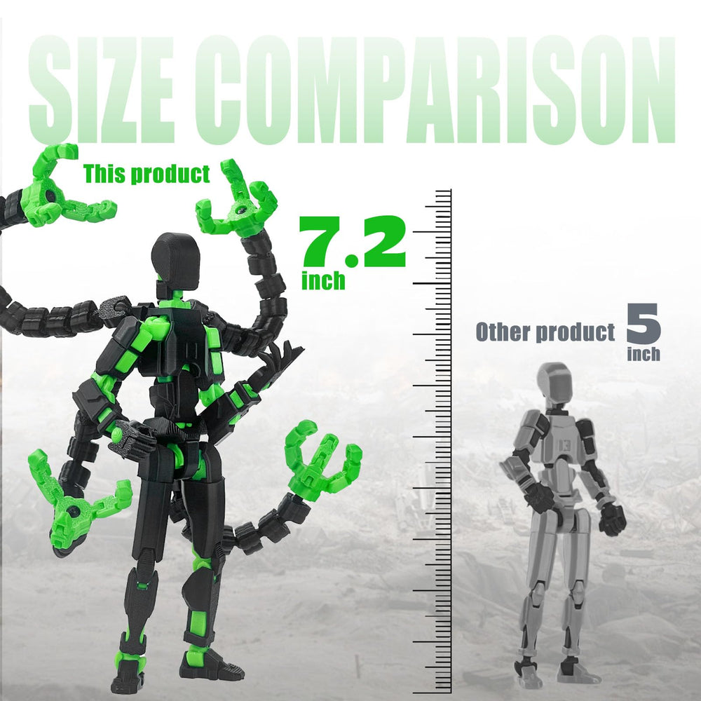PkghoKids T13 assembled figure side pose highlights multiple joints for dynamic stances.