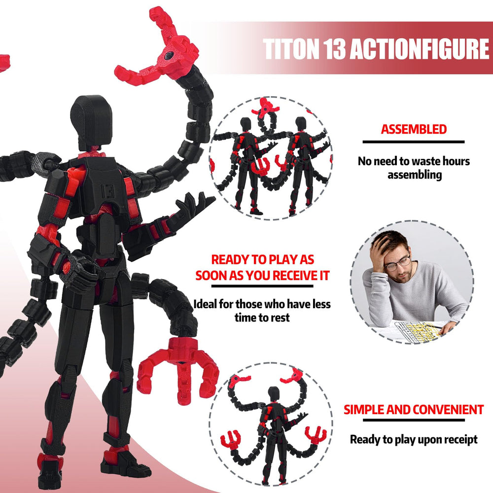 Pkghokids T13 fully articulated joints enable dynamic posing for photos.