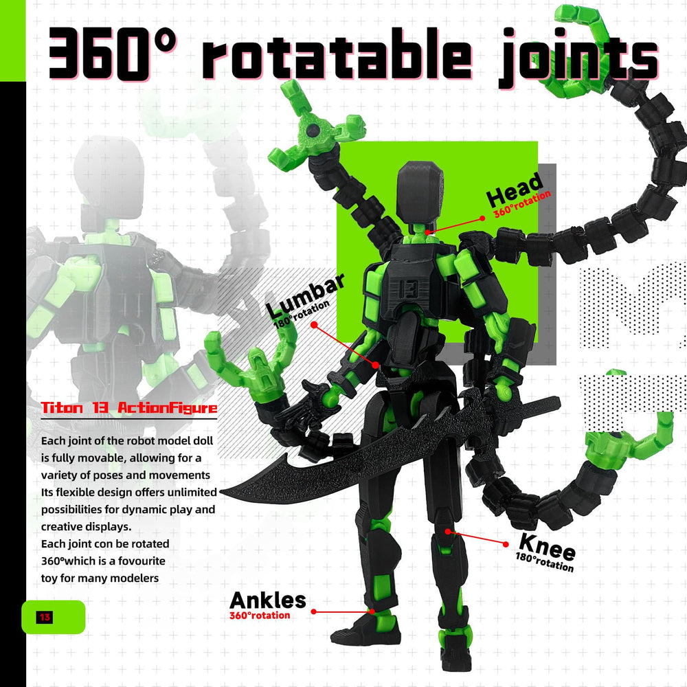 PkghoKids T13 seven weapon options offer varied display storytelling possibilities.