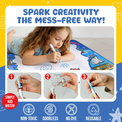 Planet First Water Doodle Mat Foam Shapes and Stencils – versatile accessories for themed scenes.