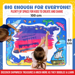 Planet First Water Doodle Mat Foldable Tray – portable setup for travel play.