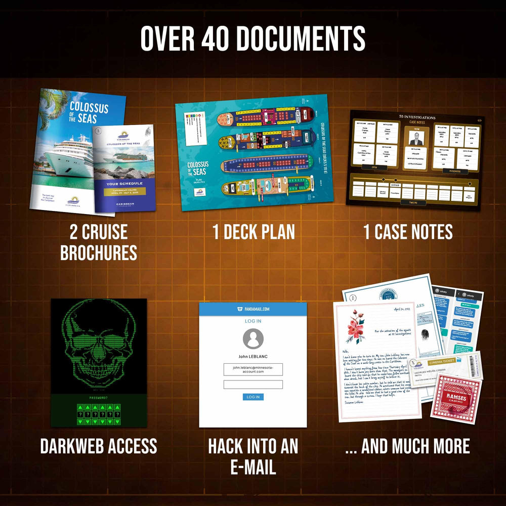 Platonia Games PROFILER coop mystery play image invites collaboration for 1-6 players