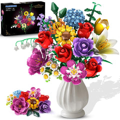 PLAXSOON red rose bloom for timeless decor and creative building