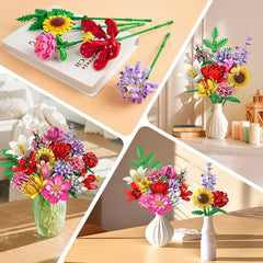 PLAXSOON bouquet-building-set with white clover and kapok for delicate decorative touches