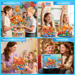 PLAXSOON colorful sea life elements enhance the learning display