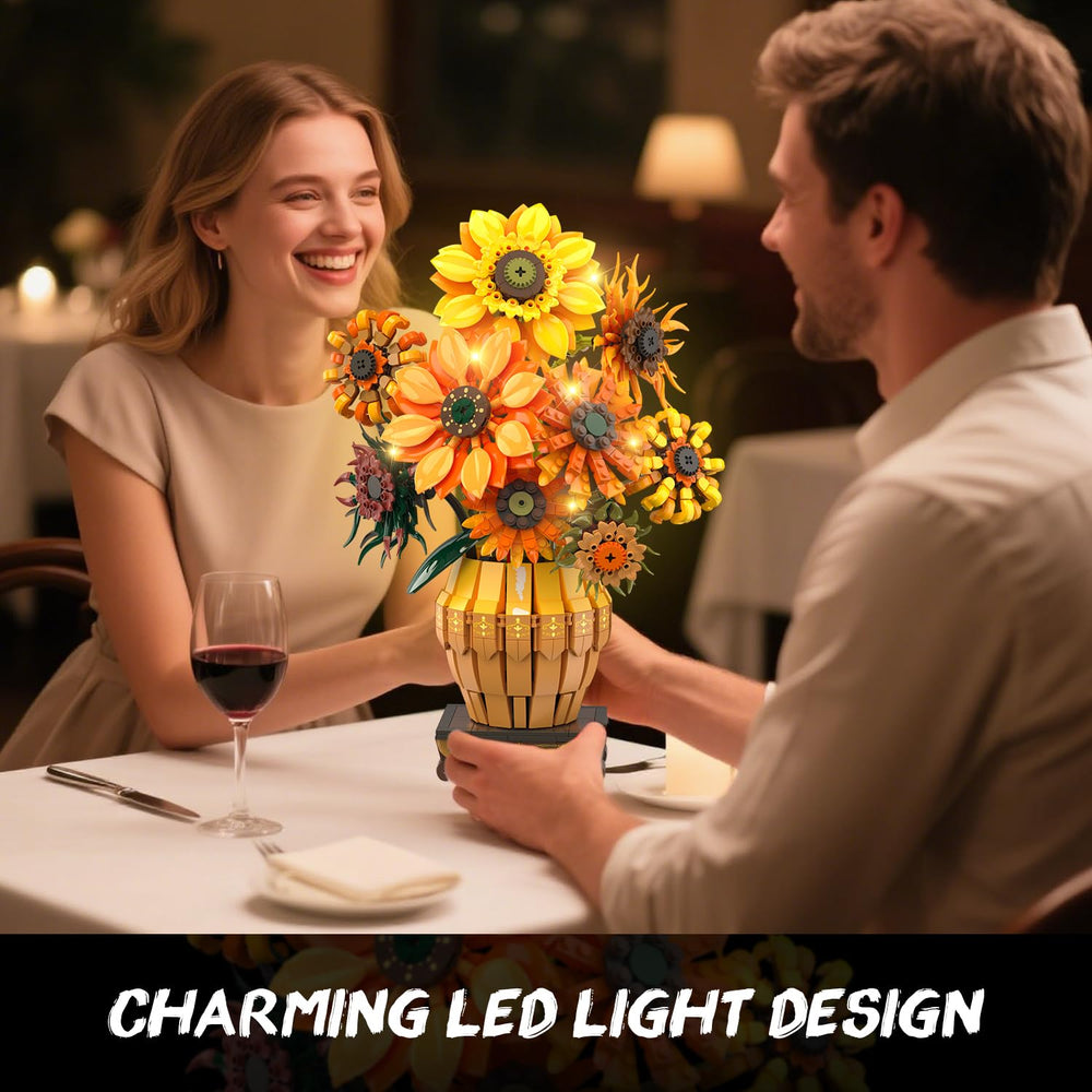 PLAXSOON Sunflower details with 9 bloom stages enhance realistic craft experience