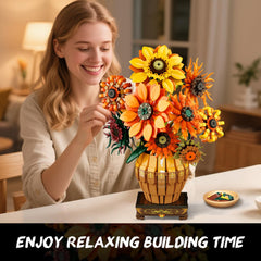 PLAXSOON 1180-piece build supports stable, detailed floral display