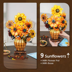 PLAXSOON Warm LED lights add cozy decorative glow to the bouquet