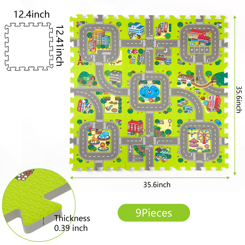 PLAY 10 interlocking edges keep mats secure during active play.