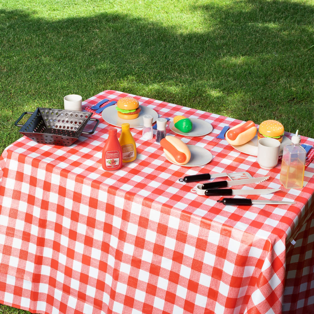 Play-Act condiment set with ketchup and mustard enhances realistic setups.
