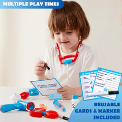 Play-Act thermometer and light features support interactive wellness checks.