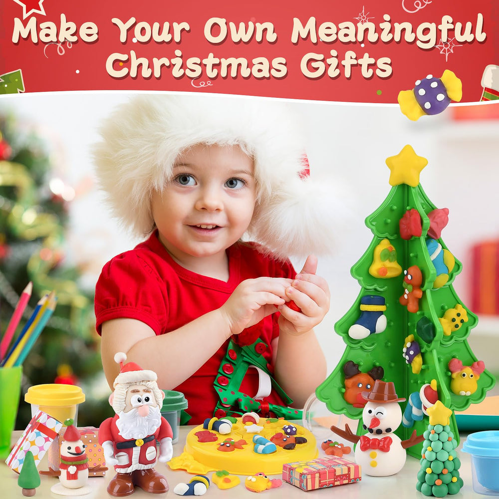 PLAY Christmas color dough set snowman kit: soft dough forms a cheerful snowman during play.