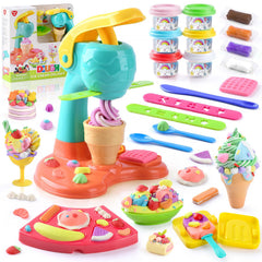 PLAY Clay Dough Set with ice cream maker sparks creative pretend desserts