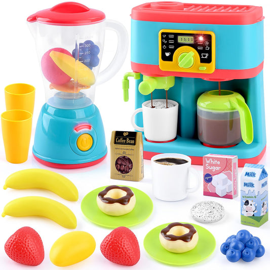 PLAY coffee-maker with lights and dials sparks imaginative pretend brewing for kids