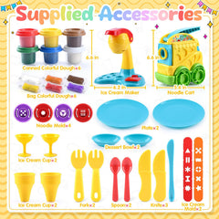 PLAY colored dough spoons and knife enable hands-on cooking play.