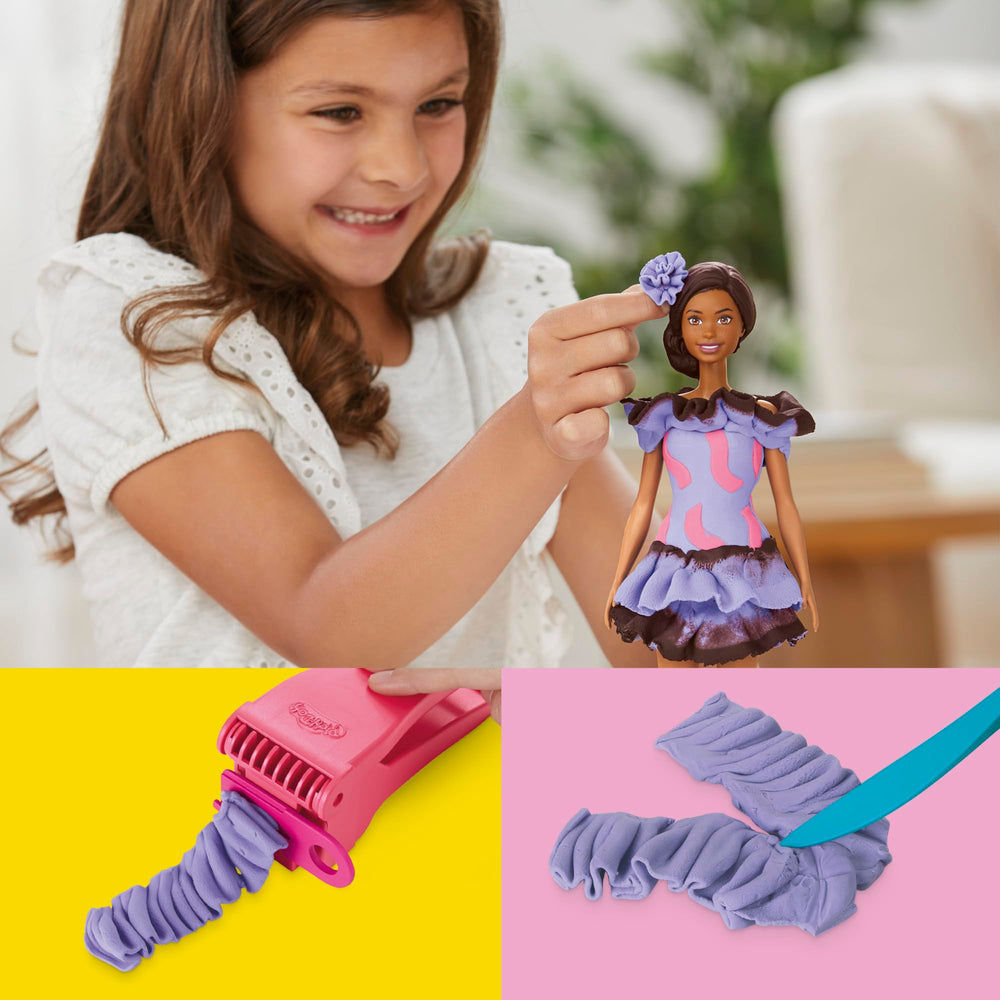 Hair molds for buns and braids to style Barbie's hair.