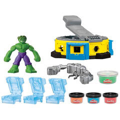 Hulk power suit on the bendy figure boosts smashing play with the Marvel set.