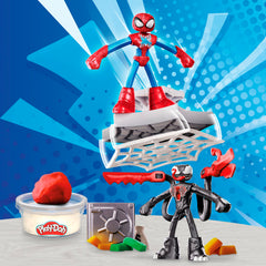 Play-Doh Marvel Spider-Man bendy figure posed for action-packed pretend play.