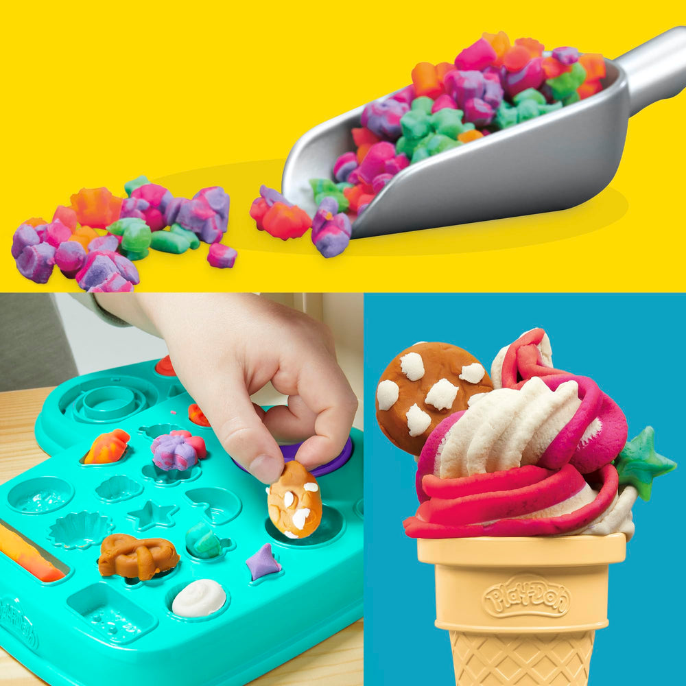 Play-Doh Rainbow Swirl color cans dual-color swirls for vibrant effects