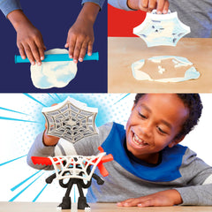 Play-Doh web shield mold to create Spider-Man accessories.