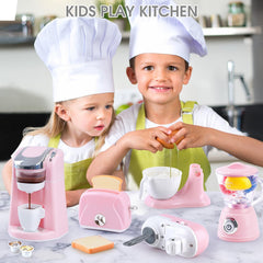 PLAY kids kitchen blender in action encourages creative cooking play and motor skill practice.