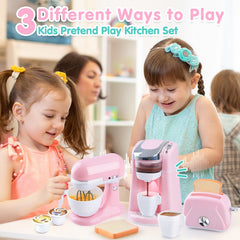Play Kitchen Appliances mixer with rotating whip enhances pretend baking.