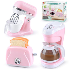 PLAY kitchen coffee maker lights up for an engaging pretend beverage experience.