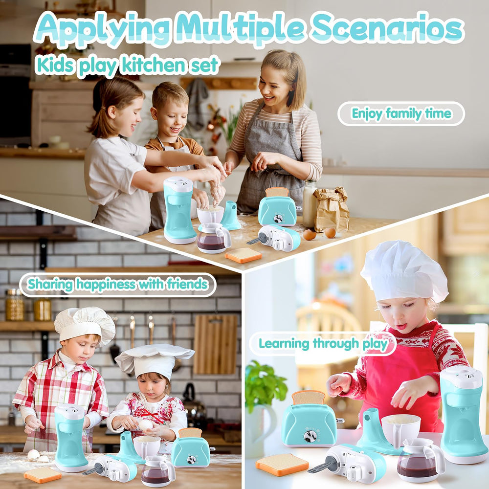 PLAY realistic lights and sounds immerse kids in kitchen role-play scenarios