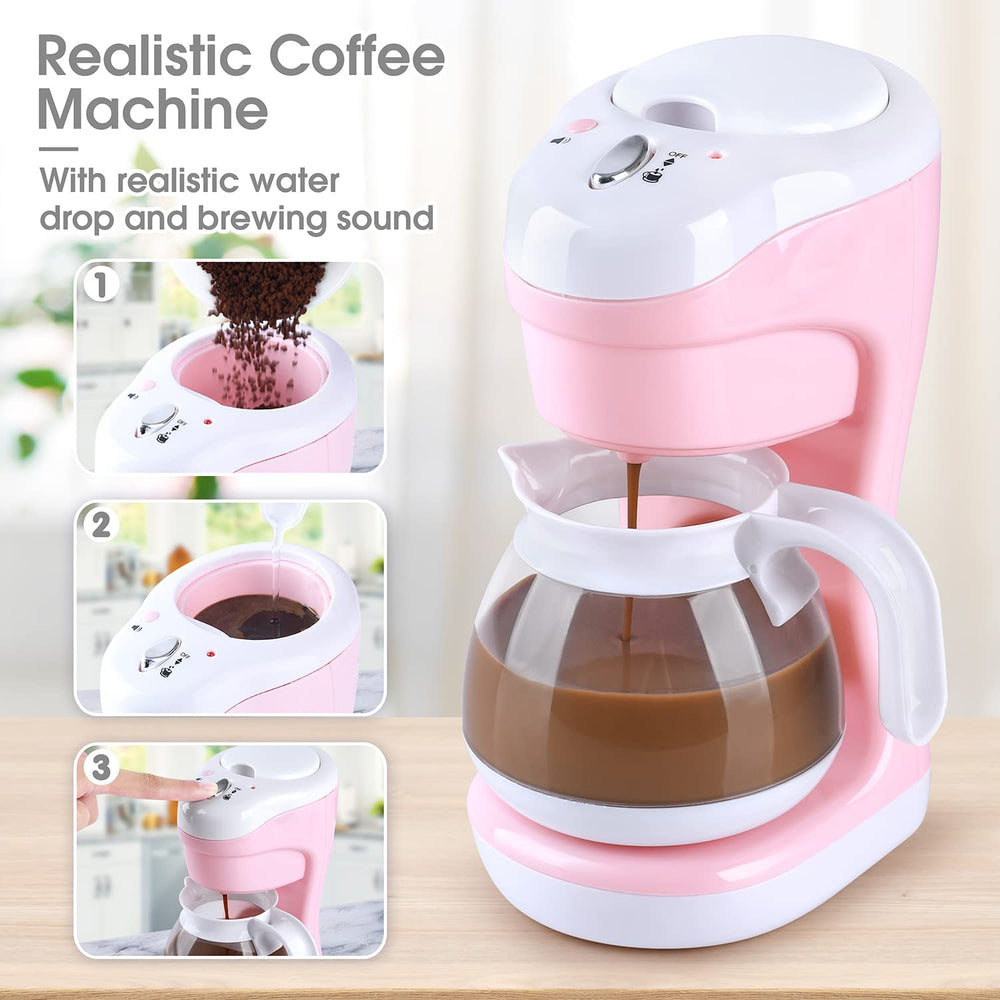 PLAY kitchen mixer rotates to blend pretend batter for cookies.