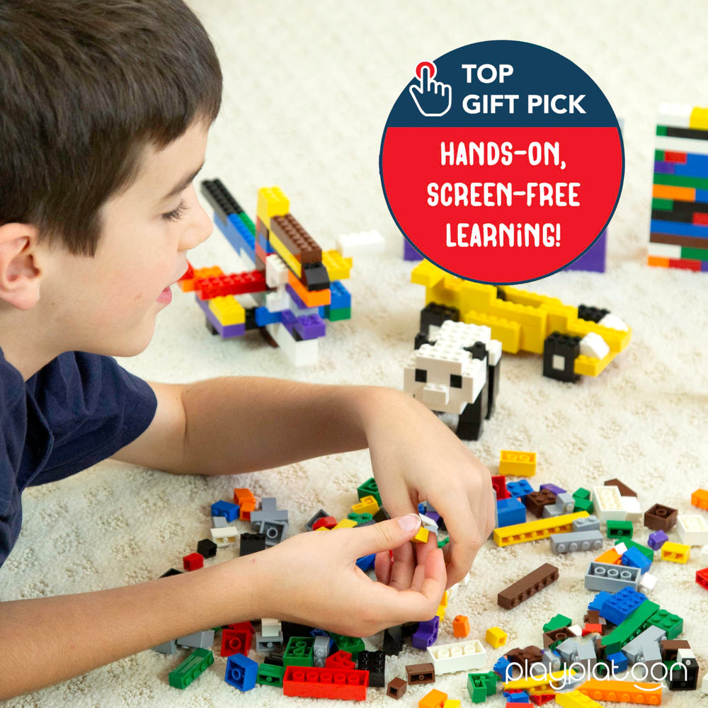 Play Platoon bulk bricks set offers durable pieces for kids ages 3 and up