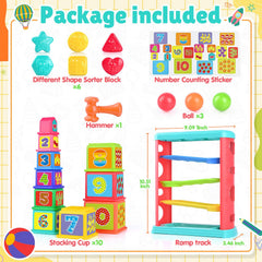 PLAY Pound a Ball Toy montessori learning focus blends exploration and self-directed play.