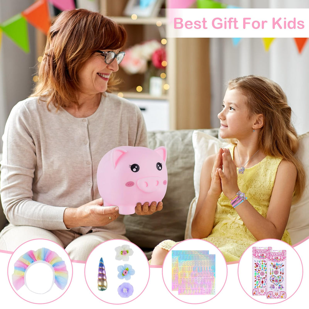 Play Tailor unicorn piggy bank makes a delightful gift idea.