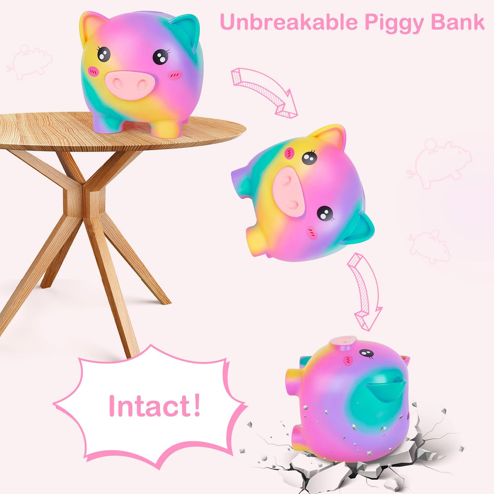 Play Tailor size M piggy bank holds hundreds of coins.